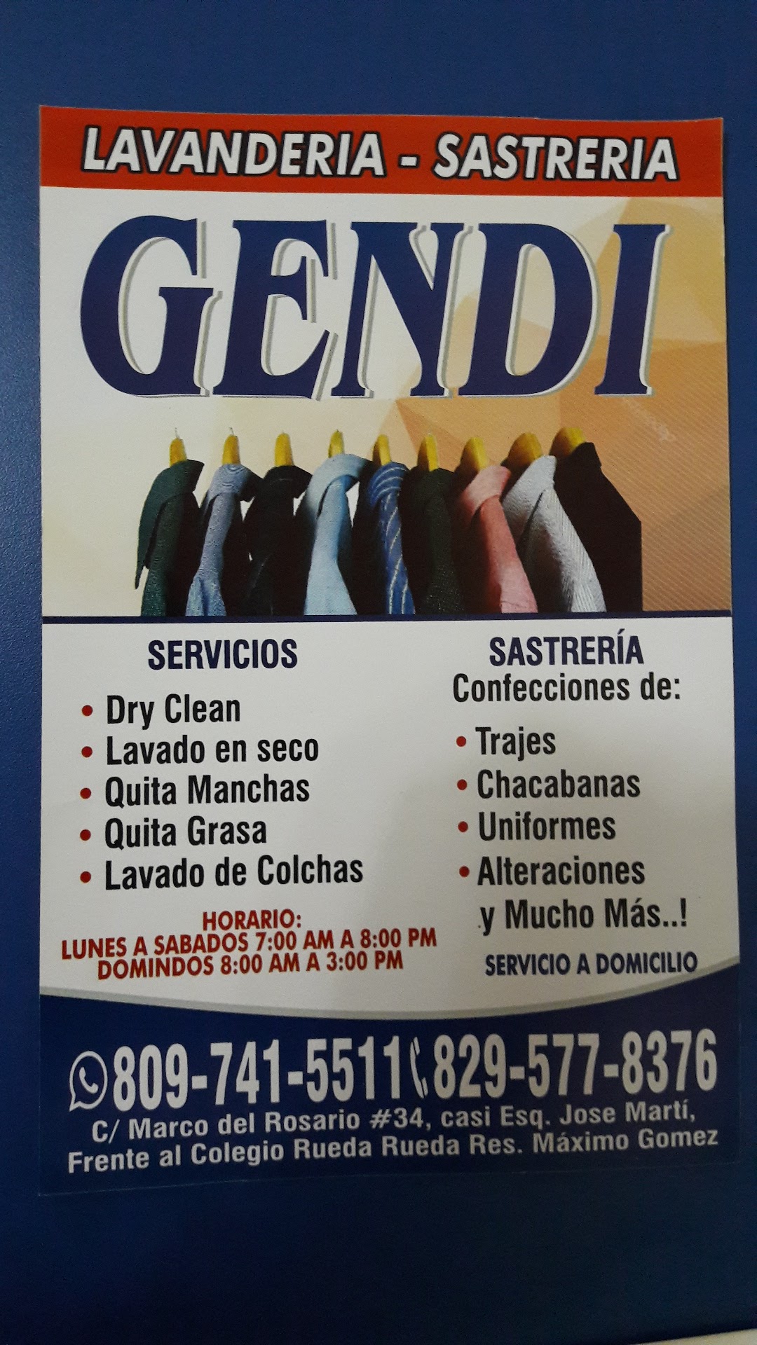 Gendi Lavanderia Y Sastreria