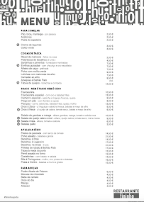 Restaurante Fininho à Porto carte