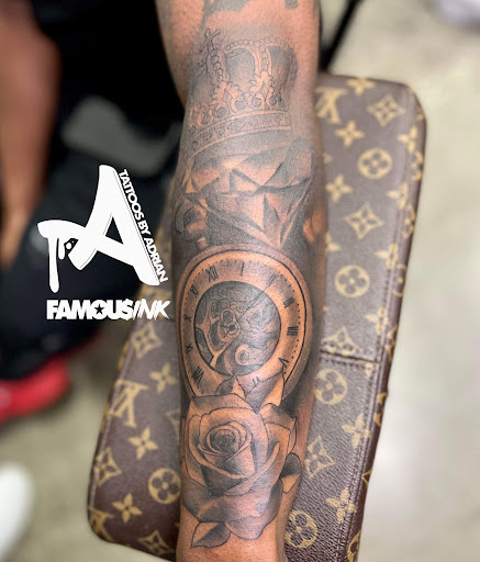 Explore microphone tattoo ideas, creative tattoo ideas in Hammond, available at Famous Ink, Inc.