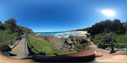 Foto di Shelly Beach con costa lunga e dritta