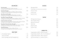 Menu du Fat Butcher à Munich