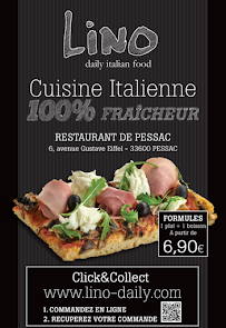 Menu / carte de Lino Daily Italian Food Pessac à Pessac