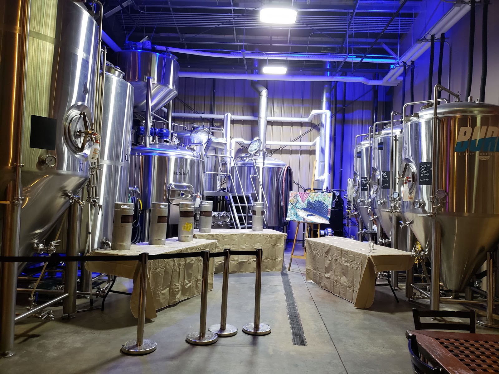 A row of beer taps