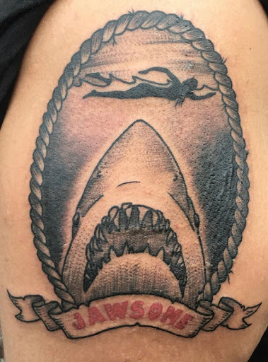 Explore just keep swimming tattoo ideas, creative tattoo ideas in Pittsburgh, available at Pittsburgh Tattoo Company