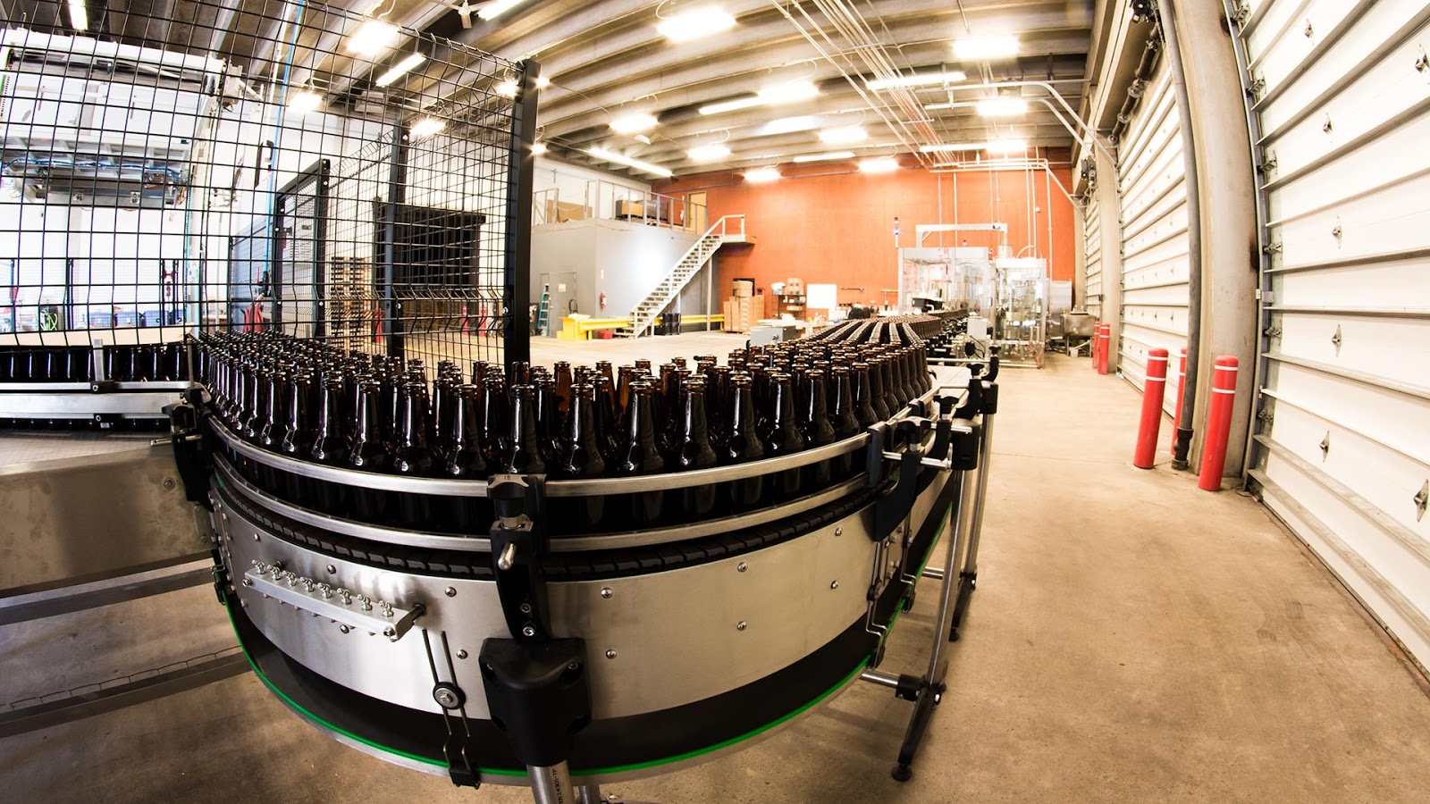 Bottles of beer on a shelf
