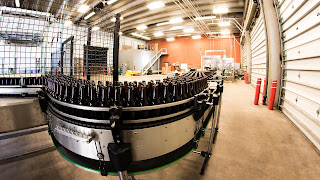 A row of beer taps
