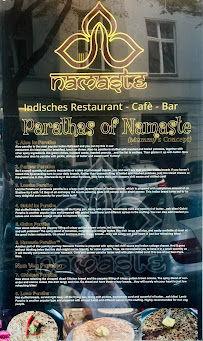 Menu du Namaste à Berlin