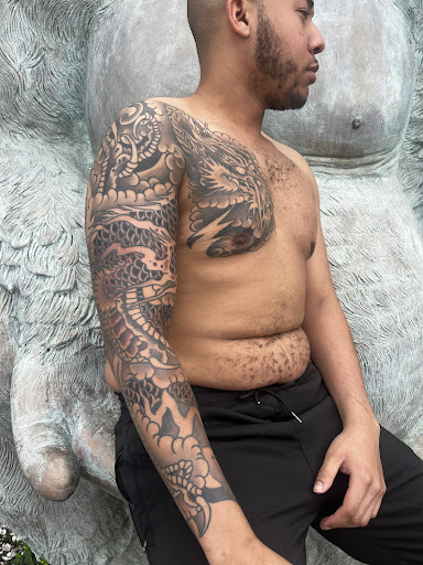 Explore pocahontas tattoo ideas, creative tattoo ideas in North Charleston, available at Blu Gorilla Tattoo