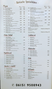 Menu du Antep Döner Pizza Service Kranichstein à Darmstadt