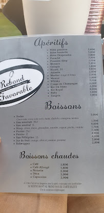 Menu / carte de O' Rebond Favorable à Saint-Hippolyte