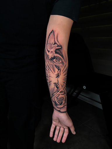 Explore jack o lantern tattoo ideas, creative tattoo ideas in Mesa, available at Conscious Child Tattoo Co.