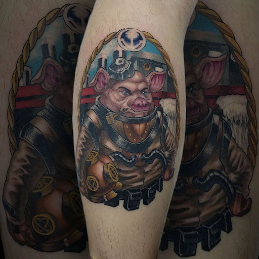 Explore wine tattoo ideas, creative tattoo ideas in Virginia Beach, available at Studio Evolve