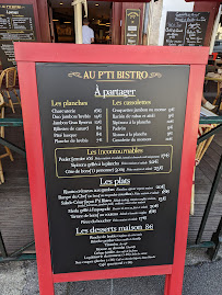 Au p'ti bistro à Bayonne menu