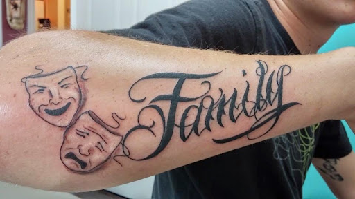 Explore checkered flag tattoo ideas, creative tattoo ideas in Lagrangeville, available at Black Cherry Tattoo Studio NY