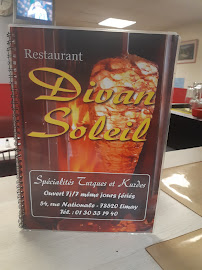 Menu / carte de Kebab Divan Soleil à Limay