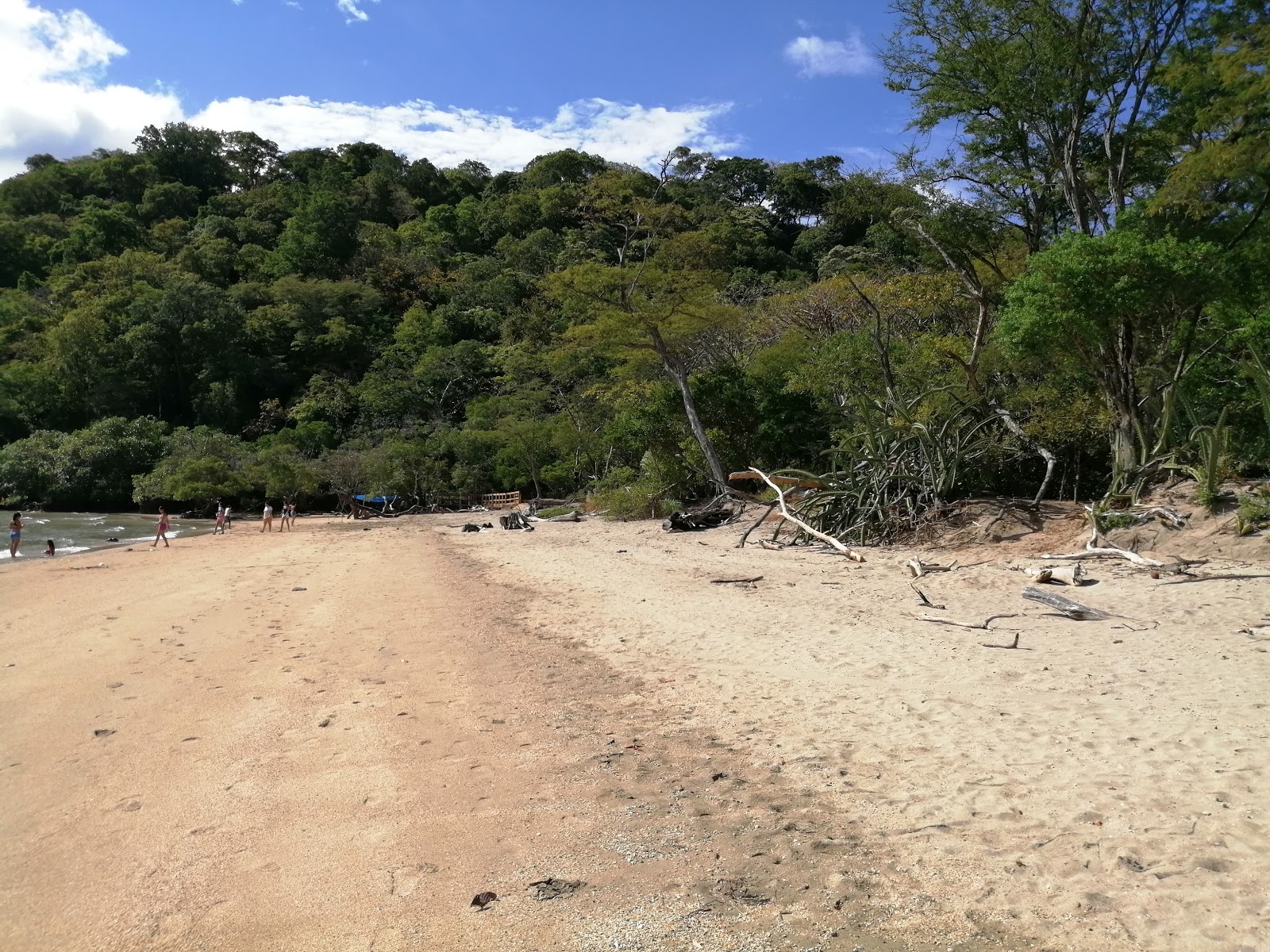 Foto af Nacascolo beach bakket op af klipperne