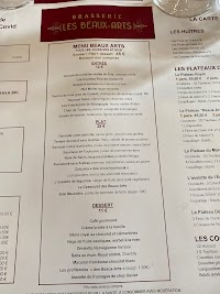 Restaurant de fruits de mer Les Beaux-Arts à Toulouse - menu / carte