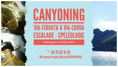 GECCO Aventure | Canyoning Via Ferrata Spéléo en Ardèche à Joyeuse