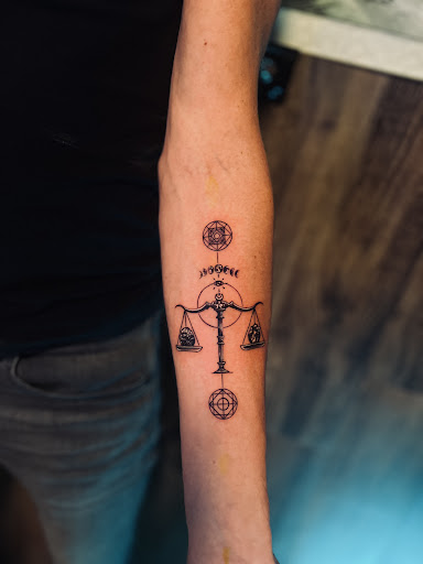 Explore vintage halloween tattoo ideas, creative tattoo ideas in Hudson, available at The Bohemian Social Club