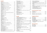 Menu du Pizza & sfizi Quartu Sant'Elena à Quartu Sant'Elena