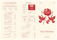 Menu / carte de Chez Marianne à Paris
