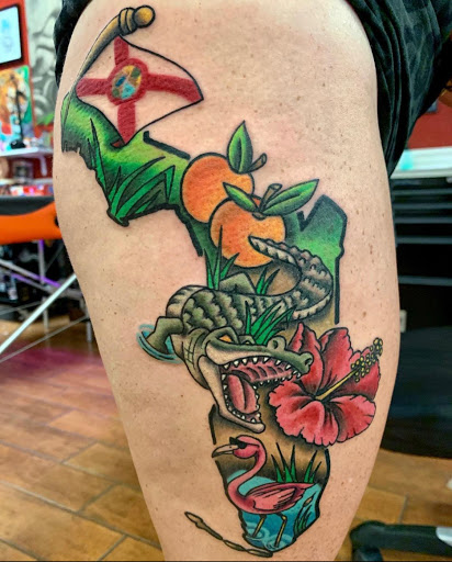 Explore side boob tattoos ideas, creative tattoo ideas in Stuart, available at Tiger Shark Tattoo Studio