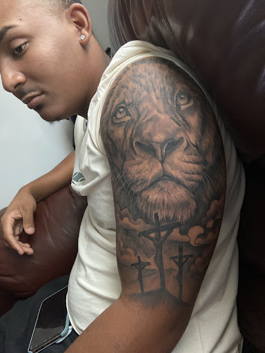 Explore coffee cup tattoo ideas, creative tattoo ideas in Tampa, available at Five Star Tattoos