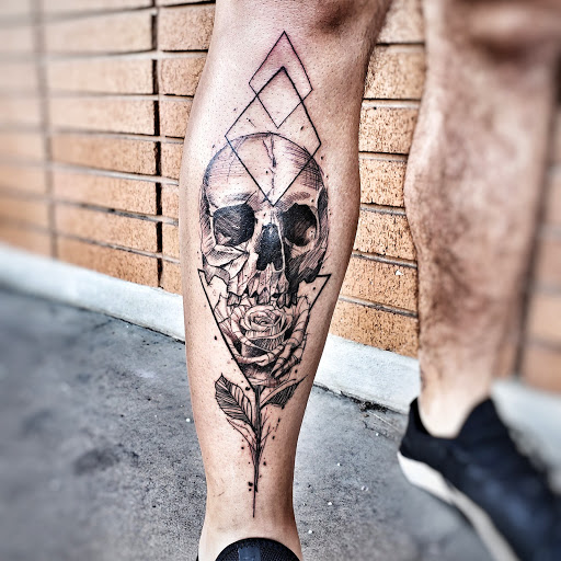 Explore neck tattoo men ideas, creative tattoo ideas in Roy, available at Art Of War tattoo