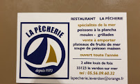 La Pêcherie à Le Verdon-sur-Mer menu