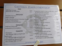 Menu du Gasthaus Zum Plothenteich - Philipp Semmler à Plothen