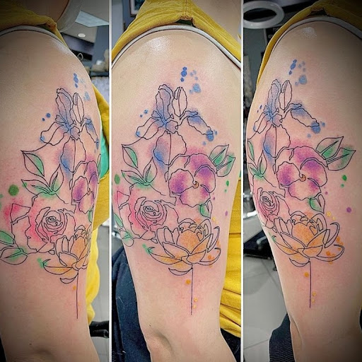 Explore world map tattoo ideas, creative tattoo ideas in Schaumburg, available at Atmosphere Tattoo Gallery - Schaumburg