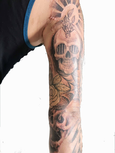 Explore halloween couple tattoo ideas, creative tattoo ideas in Homosassa, available at Citrus Tattoos