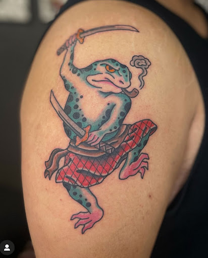 Explore baki tattoo ideas, creative tattoo ideas in San Jose, available at The Holy Scythe Tattoo