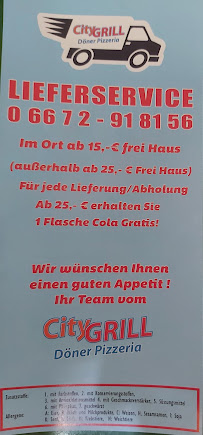 City-Grill Mehmet Masum Sanli à Eiterfeld carte