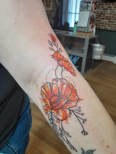 Explore tattoo idea legs, creative tattoo ideas in Barre, available at Bury The Needle Tattoo