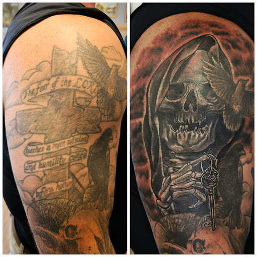 Explore baby footprint tattoo ideas, creative tattoo ideas in Seymour, available at 3 Sevens Tattoo