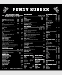 Restaurant de hamburgers Funny Burger à Saverne (le menu)