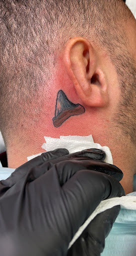 Explore chest name tattoo ideas, creative tattoo ideas in Goose Creek, available at Red Kirin Tattoo