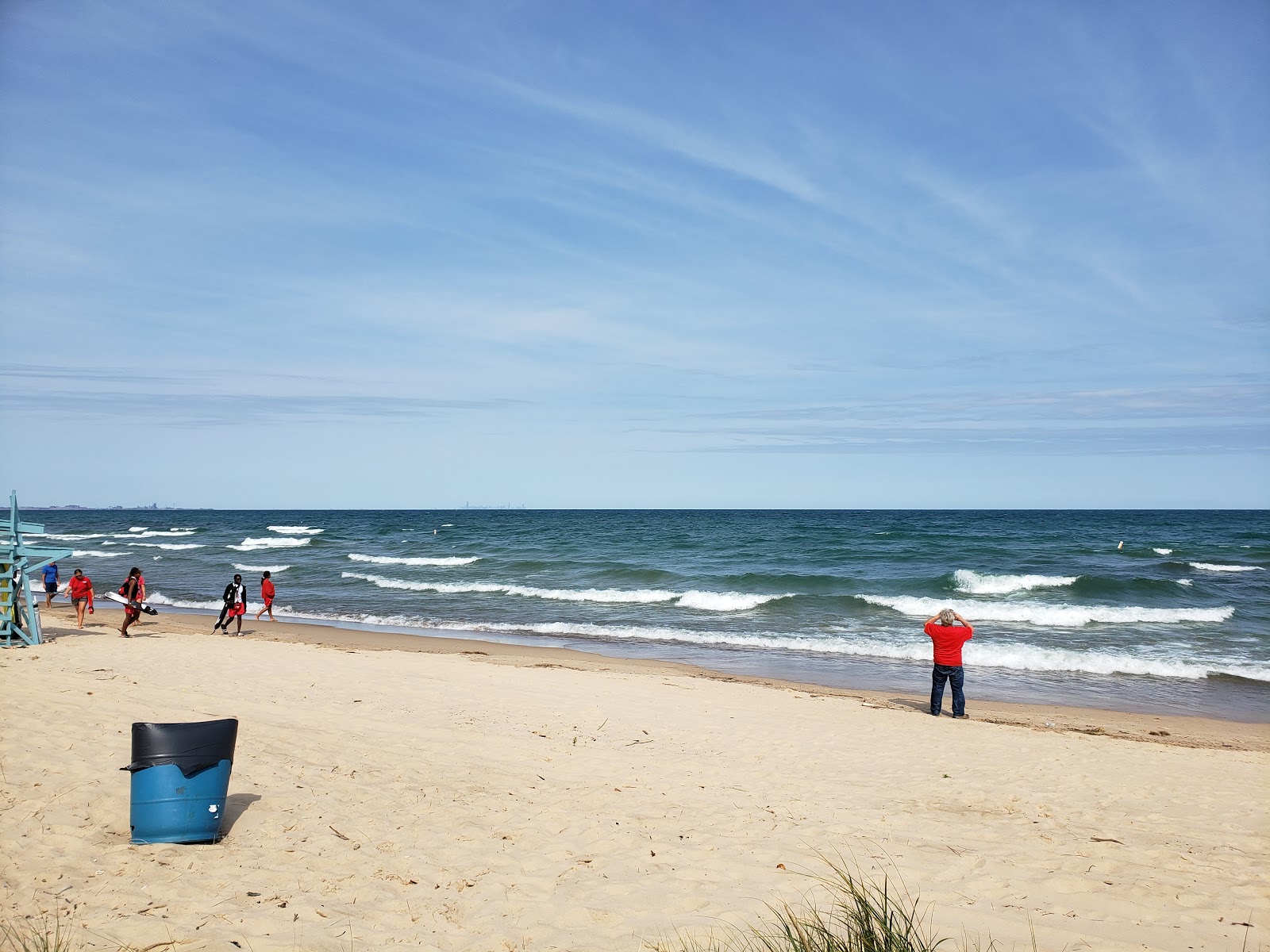 Fotografie cu Marquette Beach - locul popular printre cunoscătorii de relaxare