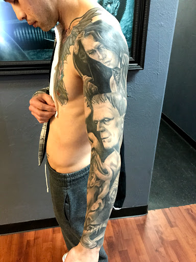 Explore horror tattoo ideas simple, creative tattoo ideas in Colorado Springs, available at West Side Tattoo