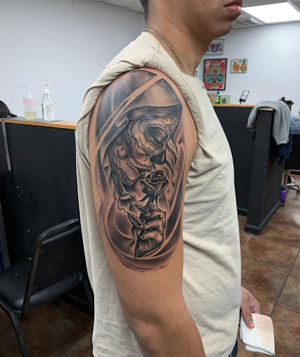 Explore forearm sleeve tattoo ideas for guys, creative tattoo ideas in San Antonio, available at Firme Copias Tattoo Studio