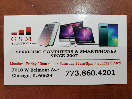 Cell Phone Store «GSM Solutions Inc», reviews and photos, 7010 W Belmont Ave, Chicago, IL 60634, USA