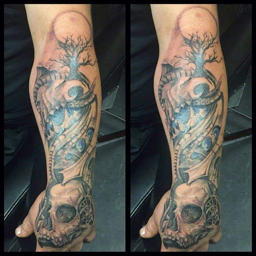 Explore mimikyu tattoo ideas, creative tattoo ideas in Savannah, available at Tatlyfe Studios