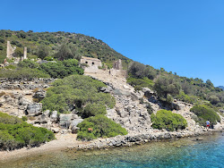 Foto di Kamerye Adasi Beach circondato da montagne