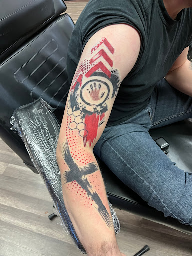 Explore flower tattoo sleeve ideas, creative tattoo ideas in Mount Pleasant, available at Mission Street Tattoo