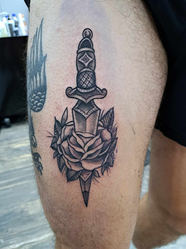 Explore domino tattoo ideas, creative tattoo ideas in El Paso, available at American Tattoo Society of Ft Bliss