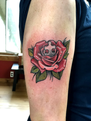 Explore australian shepherd tattoo ideas, creative tattoo ideas in Orange, available at North Quabbin Tattoo