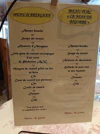 Menu du La Vieille Etable à Saint-Médard