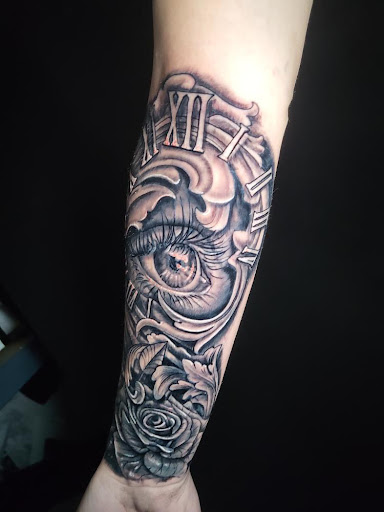 Explore space tattoos ideas, creative tattoo ideas in Sarasota, available at SEVEN SINS Tattoo Studio