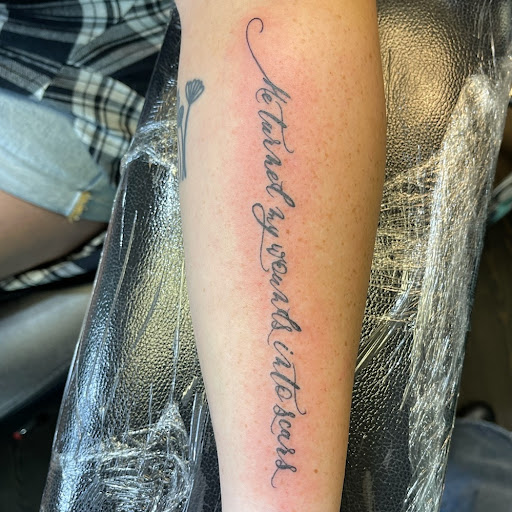 Explore tattoo background ideas, creative tattoo ideas in Mckinney, available at Borrowed Time Fine Art Gallery Tattoo Shop